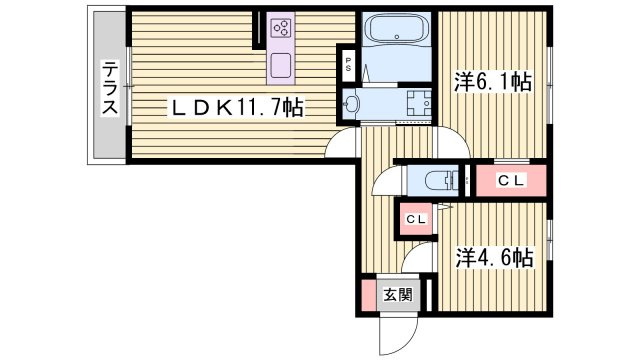 フェリーチェ明石大久保の間取り