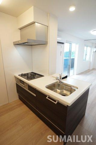 熊本市東区長嶺東４丁目のアパートのキッチン