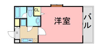一人暮らしに人気の間取です☆（反転タイプ９