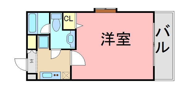 一人暮らしに人気の間取です☆（反転タイプ９
