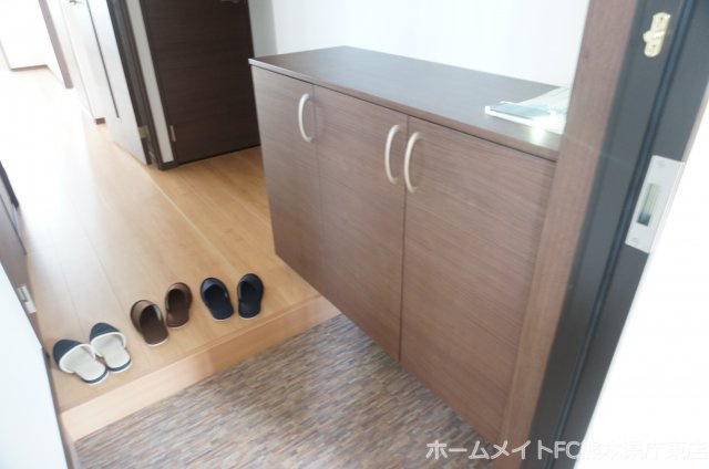 熊本市南区田井島２丁目の賃貸マンションの玄関