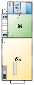 【間取り】 | 旭町1LDK