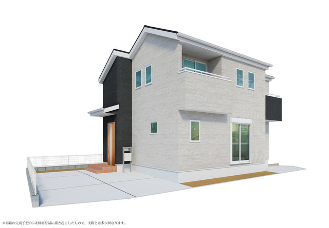 日の出大久野第7　新築分譲住宅　全1棟の外観パース