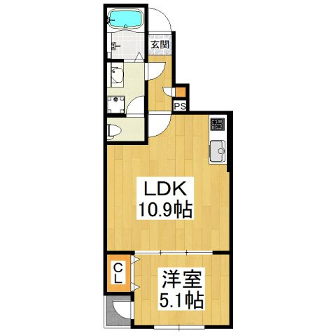 【間取り】 | ヴェルデ堺中ビル