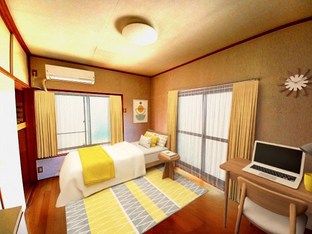 コーポ石井の居間・リビング|画像内のインテリアはイメージです。実際には家具はございません。