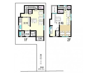 大津市大萱１丁目の店舗戸建の間取り