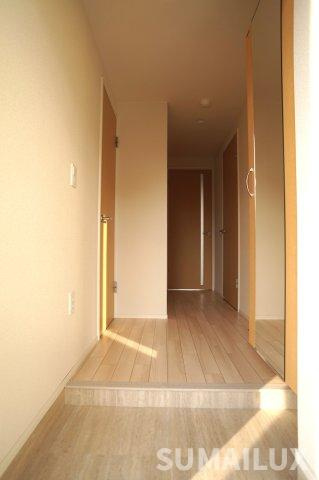 熊本市東区下南部１丁目のアパートの玄関