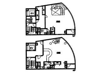 大津市浜大津２丁目の店舗一部の間取り