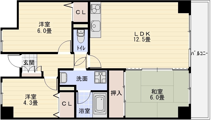 フローラルコートの間取り