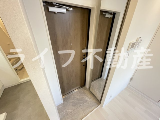 リアコート近大南Ⅰの玄関|シンプルで使いやすい玄関です