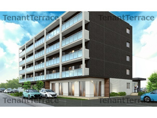 近江八幡市上田町の店舗事務所の外観パース