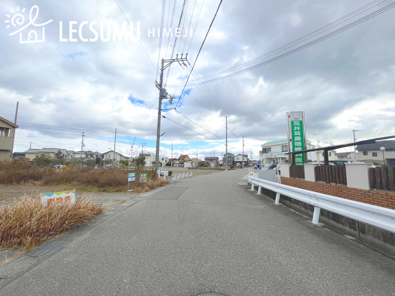 姫路市大津区天満／売土地の前面道路含む現地写真