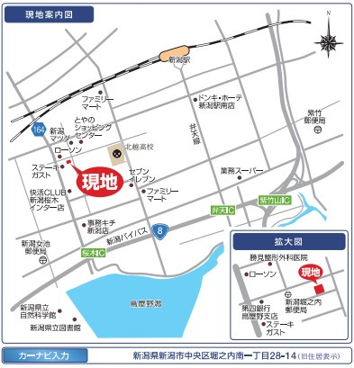 リーブルガーデン　中央区堀之内南第１　全２棟の地図|非常に交通の便が良いエリアです。