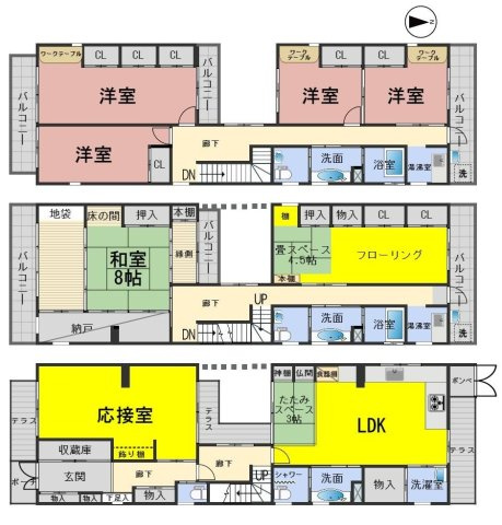 ６１１８３　岐阜市茜部辰新中古戸建ての間取り