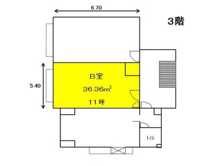 大津市馬場１丁目の店舗一部の区画図