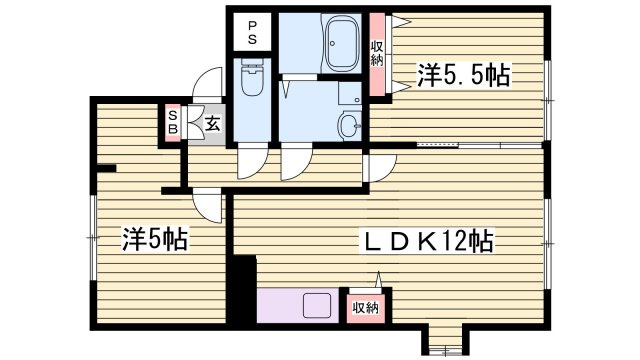 ラメール高砂 の間取り