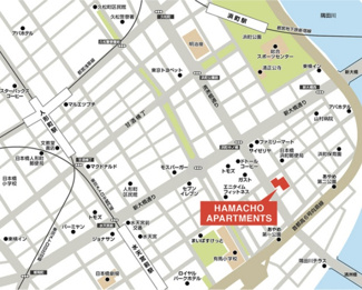 【地図】 | HAMACHO APARTMENTS