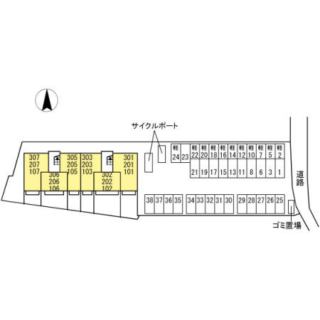 グランドラピネス【10，000円キャッシュバック対象物件】の区画図