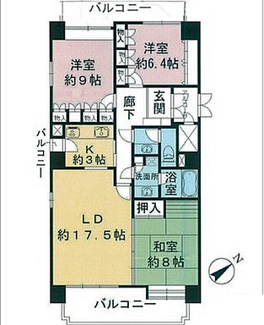 【間取り】 | パブリコーポ河原町