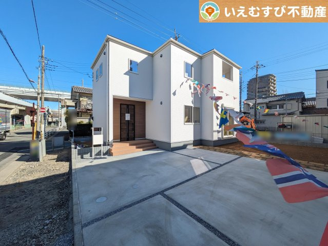 Livele Garden.S　熊谷宮本町の外観|緑溢れる穏やかな住環境にコントラスト豊かな白を基調とした街並み【1号棟】
