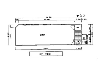 草津市若竹町の店舗事務所の区画図