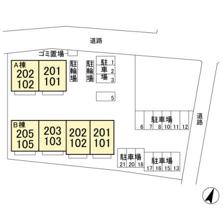 バレーヌBの区画図