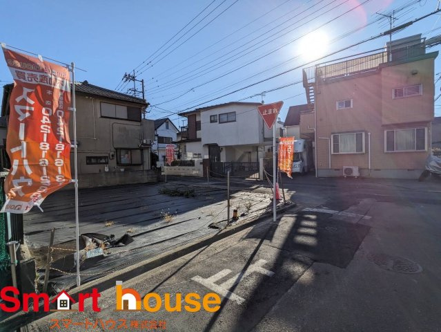 相模原市南区若松　条件無し売地の前面道路含む現地写真