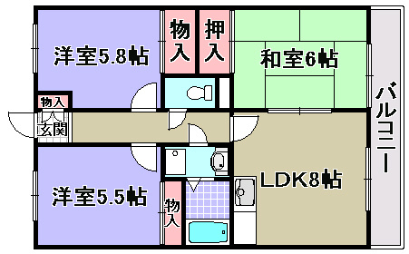 和泉市阪本町のアパートの間取り