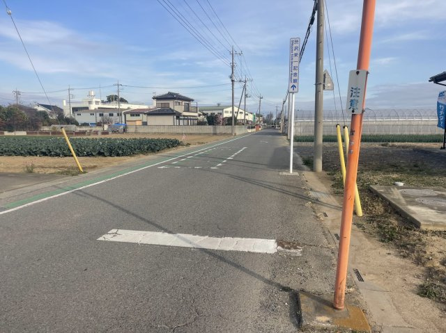 深谷市血洗島　中古戸建の前面道路含む現地写真|現地前面道路（2023年12月19日）撮影