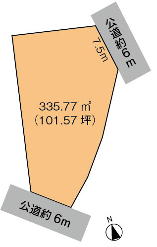 【商談中】売土地　不破郡垂井町宮代　101.57坪の土地図