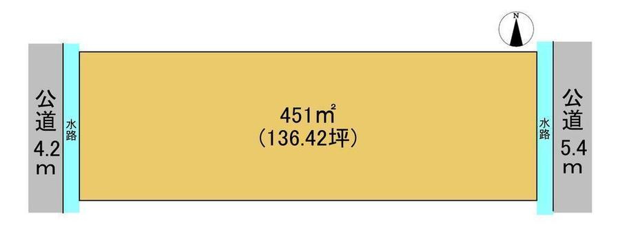 売土地　大垣市赤坂町字六町　136.42坪の土地図