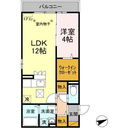 クレール市川の間取り