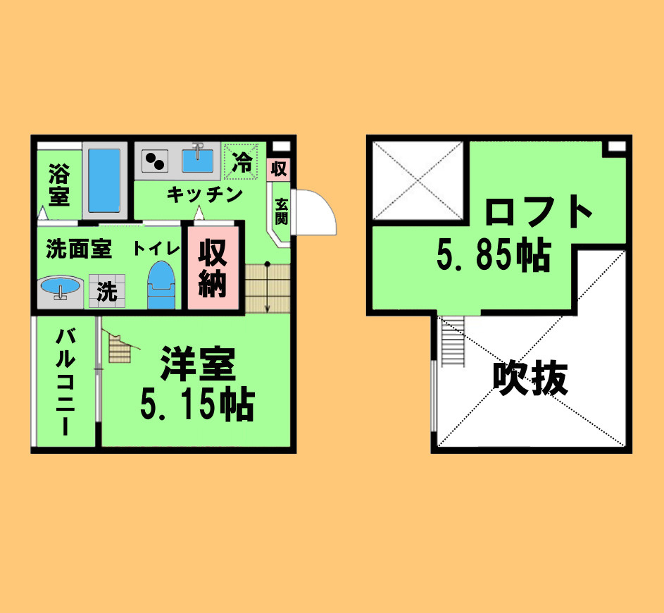 ガンマ大野木の間取り|同建物別室含む