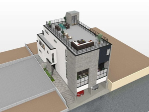 【完成予想図】 | 建物プラン完成予想図（建物面積339.48平米、建物価格16600万円）