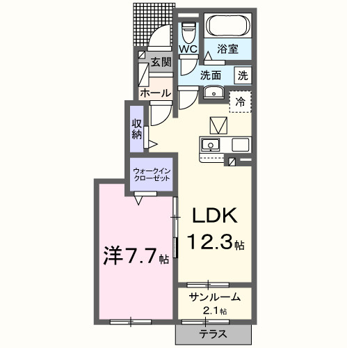クレールBの間取り