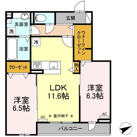 【間取り】 | D-chambre 中川原