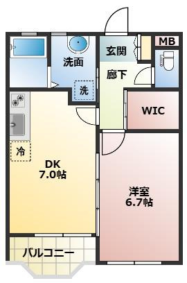 レジデンスKⅤの間取り