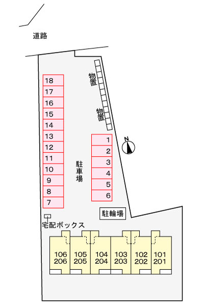 メゾンシュエットの駐車場|駐車場
