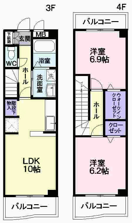 アビタシオンⅡの間取り|間取図
