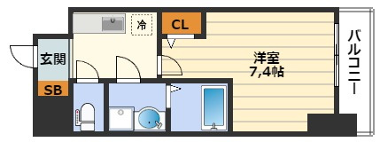 アプリーレ中之島の間取り|※内装写真は反転（角部屋）タイプです