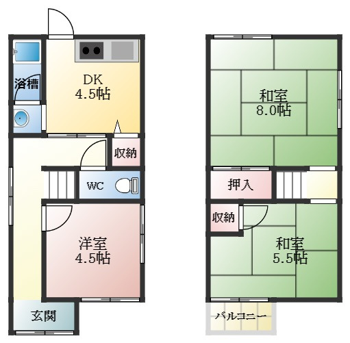 【間取り】 | 本郷４丁目戸建