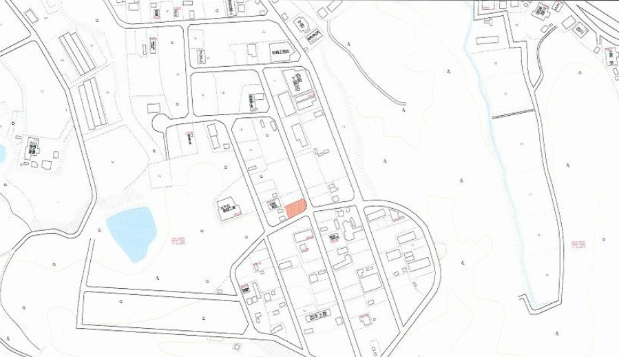 栗東市荒張の事業用地の地図