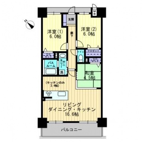 【間取り】 | アルファステイツ今治駅前東 | 3LDKのお部屋です
