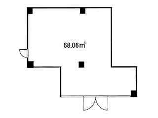 大津市浜大津３丁目の店舗一部の間取り