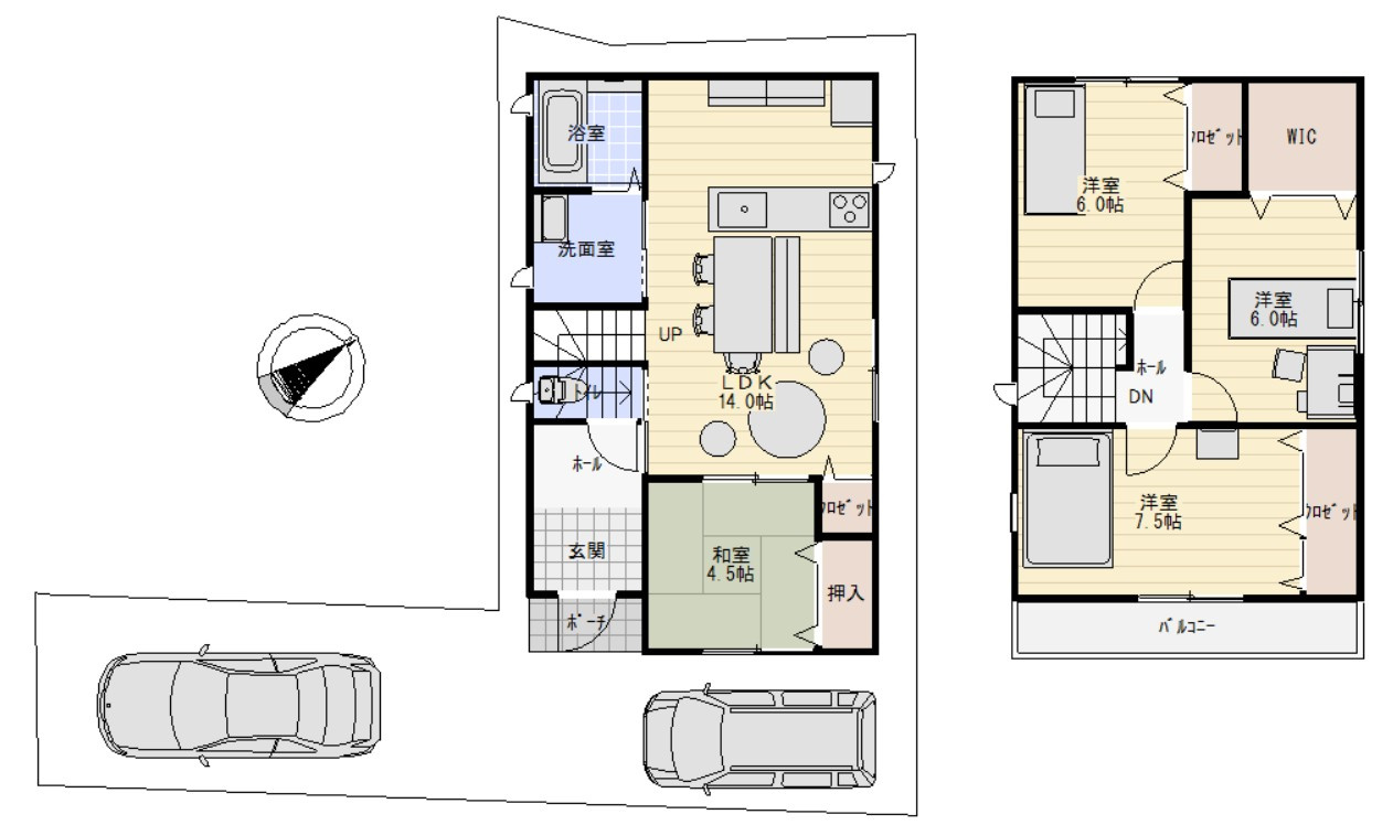 ルミエールタウン天美パート1の参考プラン|天美E号地