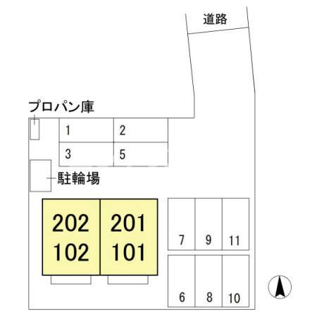 エトワール・ベガの区画図|高崎、前橋、伊勢崎エリアのお部屋探しはエンドスケープまで！お客様の理想お聞かせ下さい♪