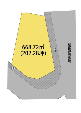岩出市高瀬・土地・125435の区画図