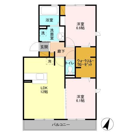 グランドゥール高柳Aの間取り