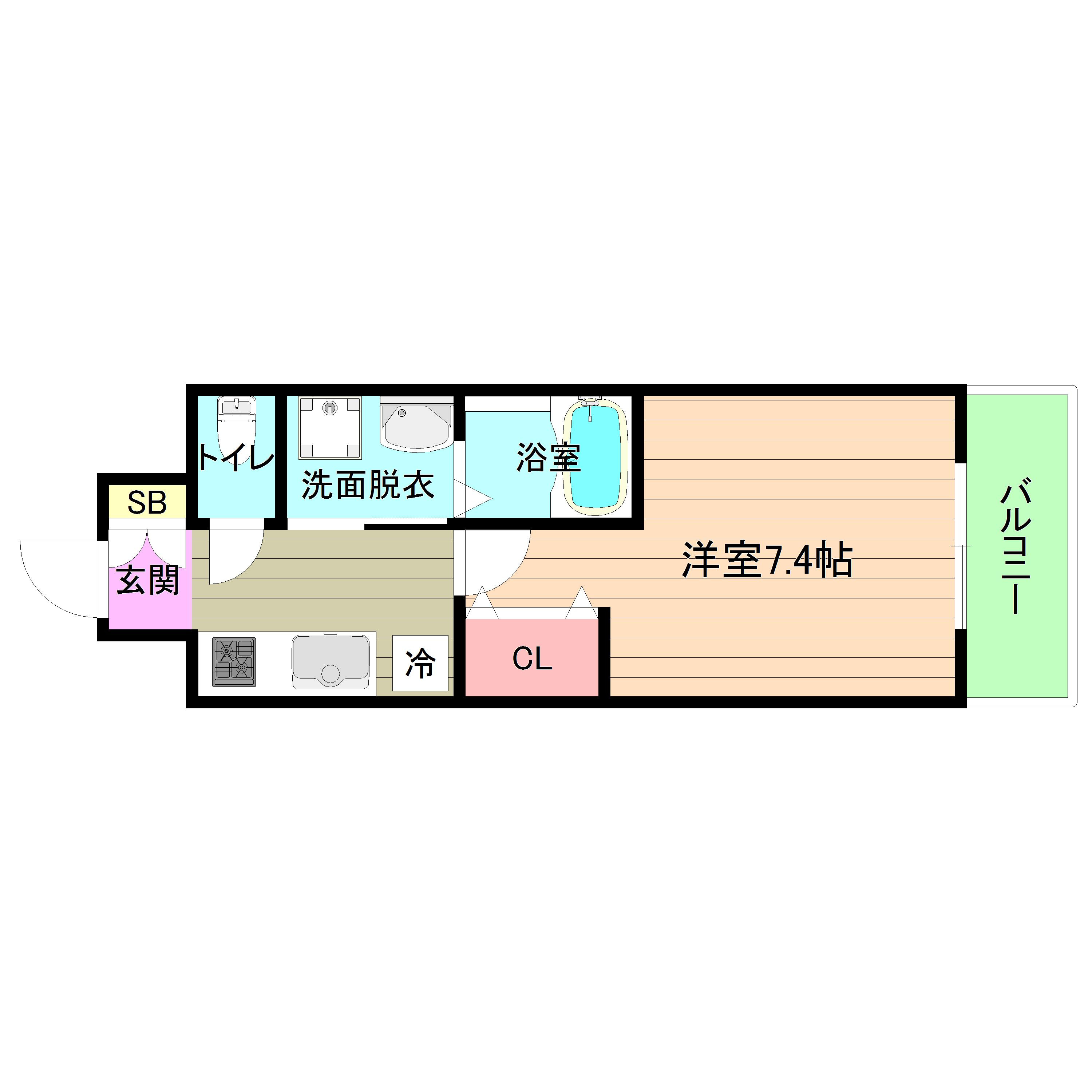 大阪市城東区野江２丁目の賃貸マンションの間取り