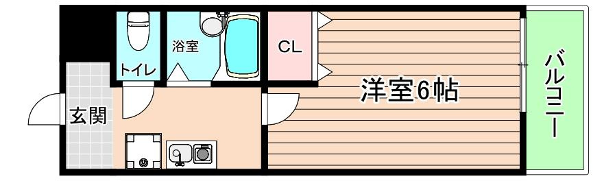 大阪市城東区放出西３丁目の賃貸マンションの間取り